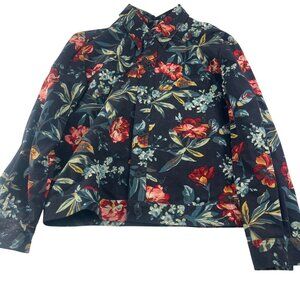 Coldwater Creek Floral Women's Jacket S 100% Cotton multicolor